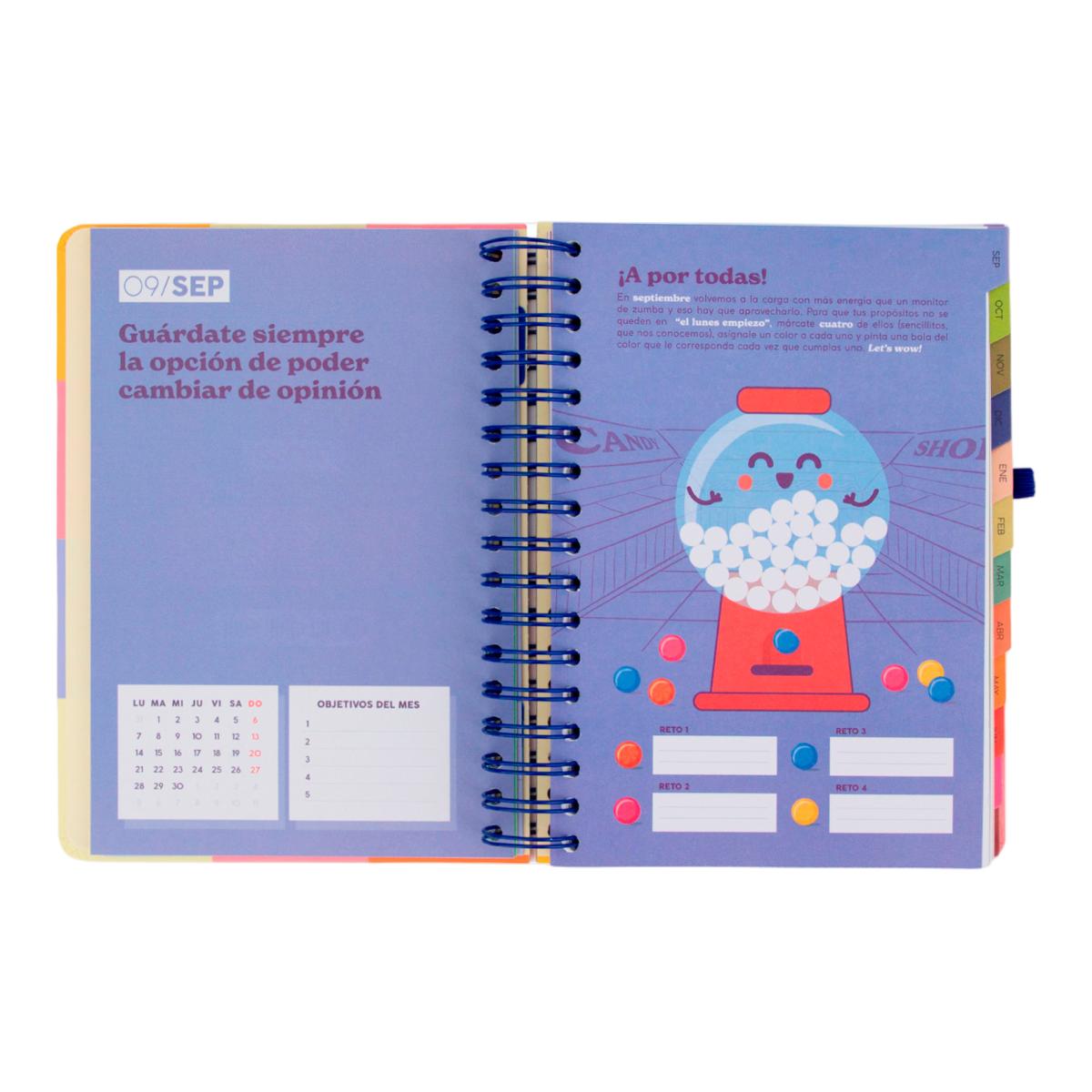 Agenda Escolar Mr. Wonderful 2026 2027 vista diaria. La pausa perfecta 7