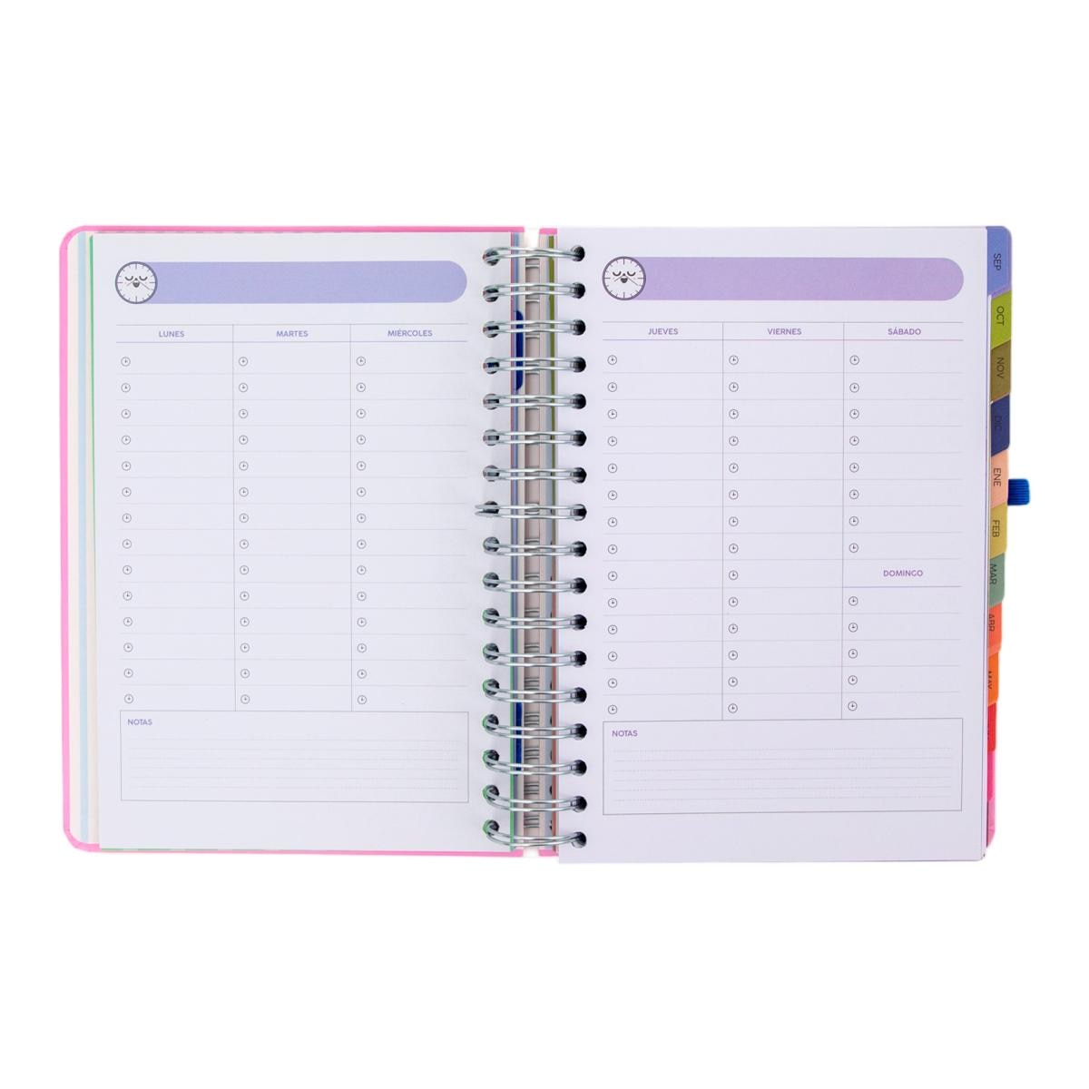 Agenda Escolar Mr. Wonderful 2026 2027 vista diaria. Si la vida te