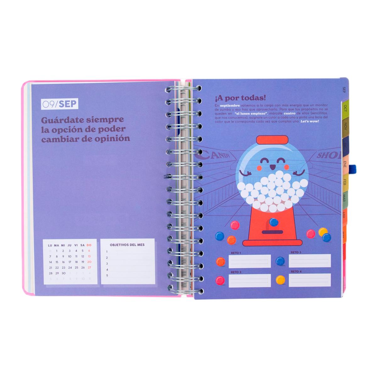 Agenda Escolar Mr. Wonderful 2026 2027 vista diaria. Si la vida te