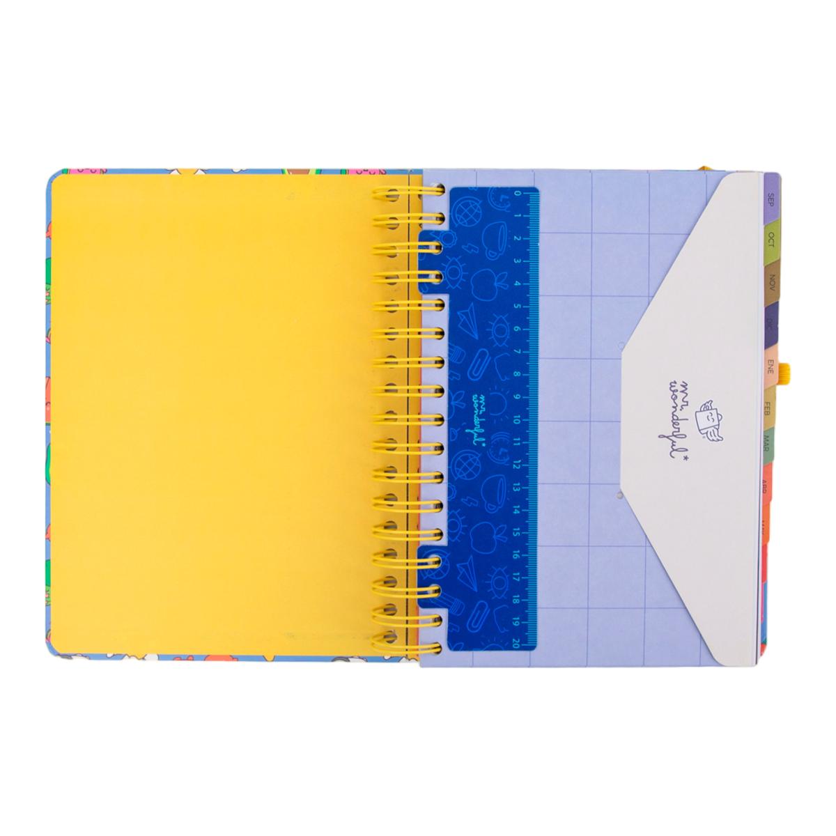 Agenda Escolar Mr. Wonderful 2026 2027 vista diaria. En mi mundo 3
