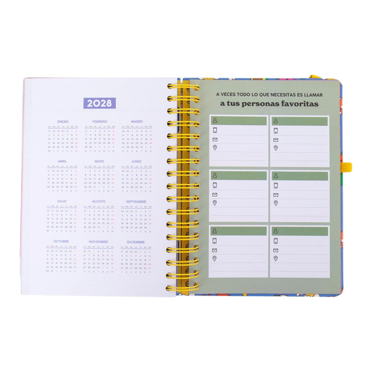 Agenda Escolar Mr. Wonderful 2026 2027 vista diaria. En mi mundo 9