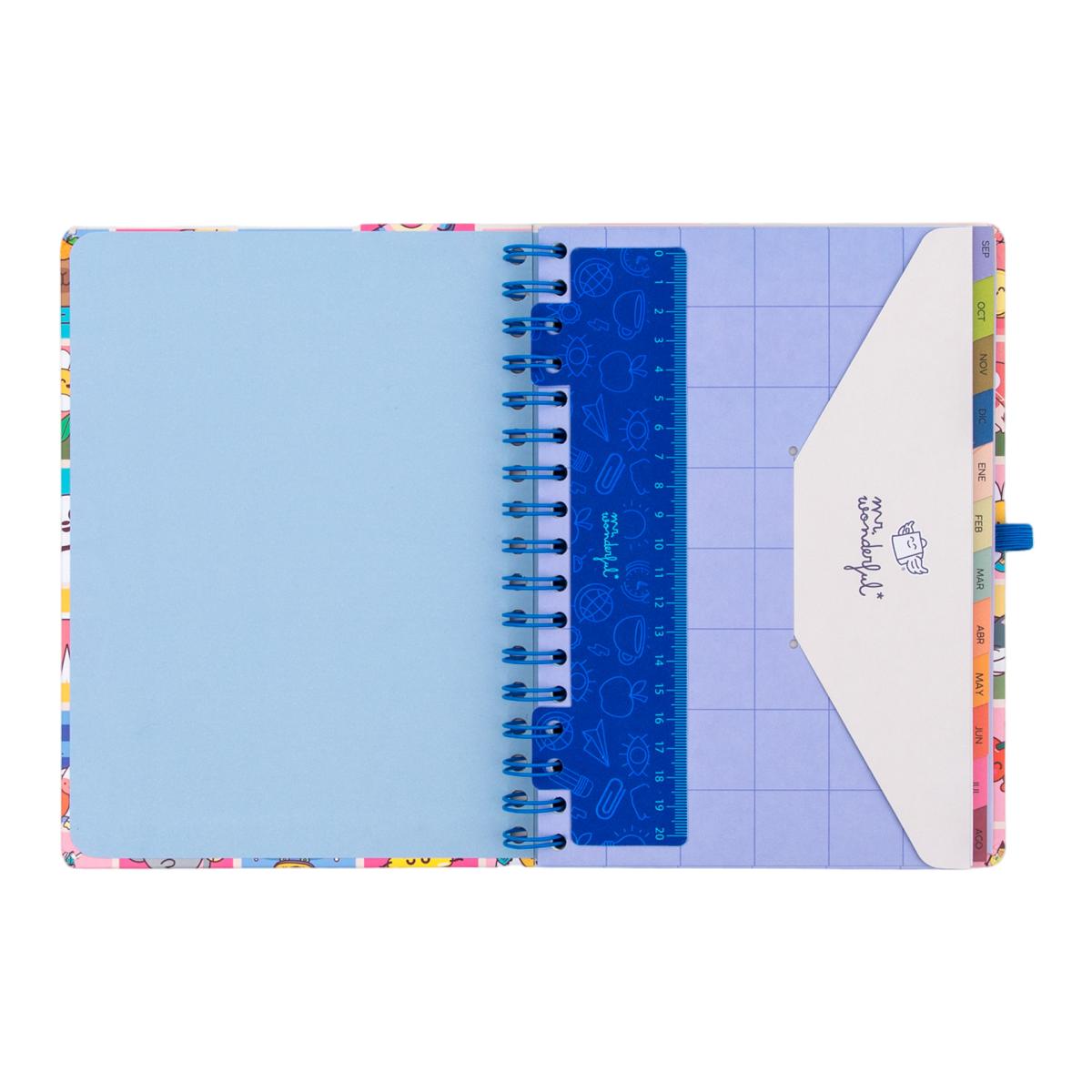 Agenda Escolar Mr. Wonderful 2026 2027 vista semanal. Manual para un año brillante 3