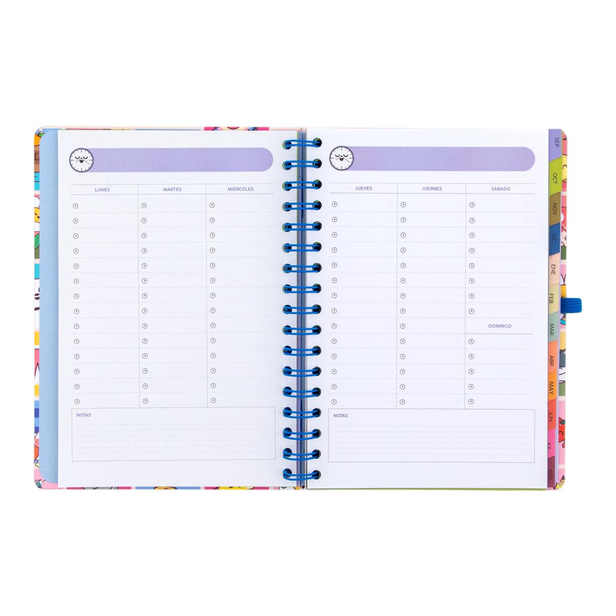 Agenda Escolar Mr. Wonderful 2026 2027 vista semanal. Manual para un año brillante 6