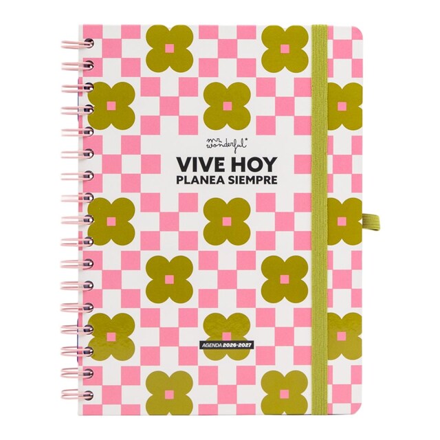 Agenda Escolar Mr. Wonderful 2026 2027 vista semanal. Vive hoy, planea siempre