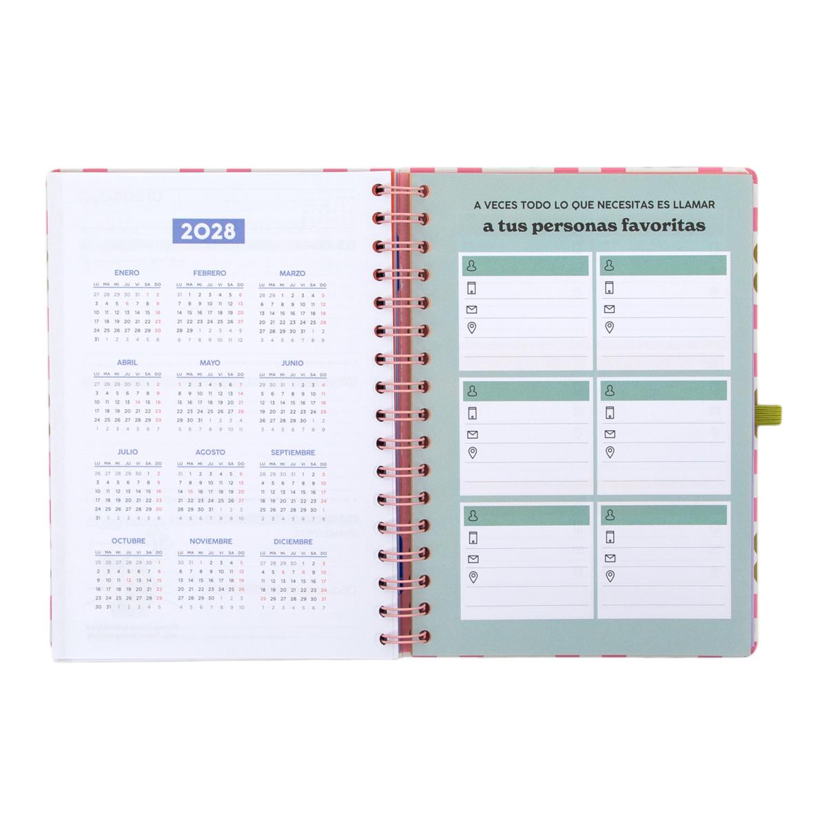 Agenda Escolar Mr. Wonderful 2026 2027 vista semanal. Vive hoy, planea siempre 9