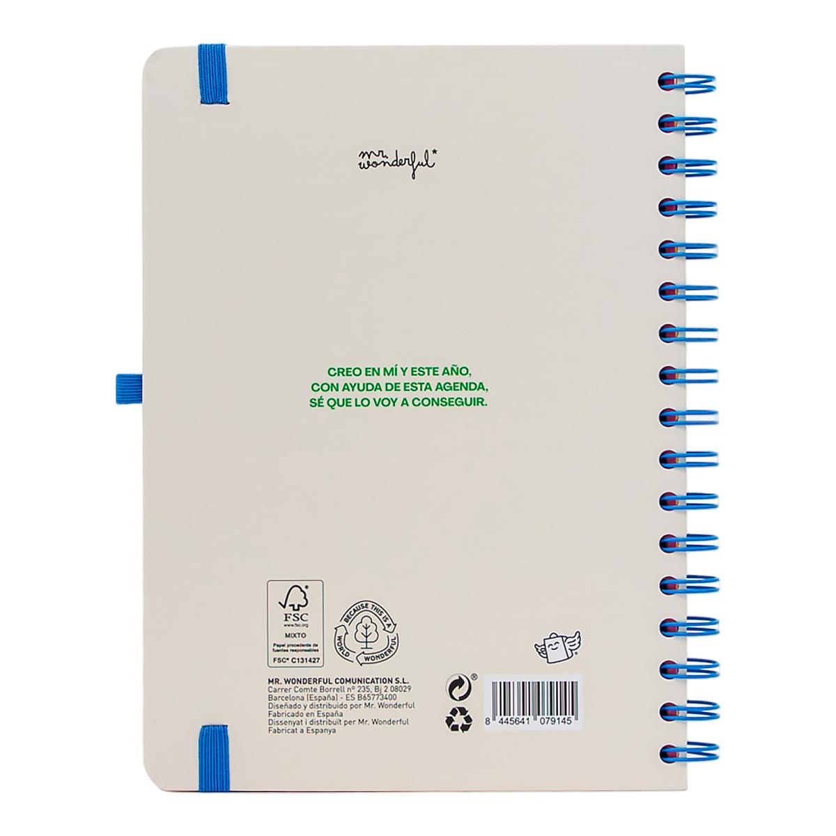 Agenda Escolar Mr. Wonderful 2026 2027 vista semanal. Ready 2