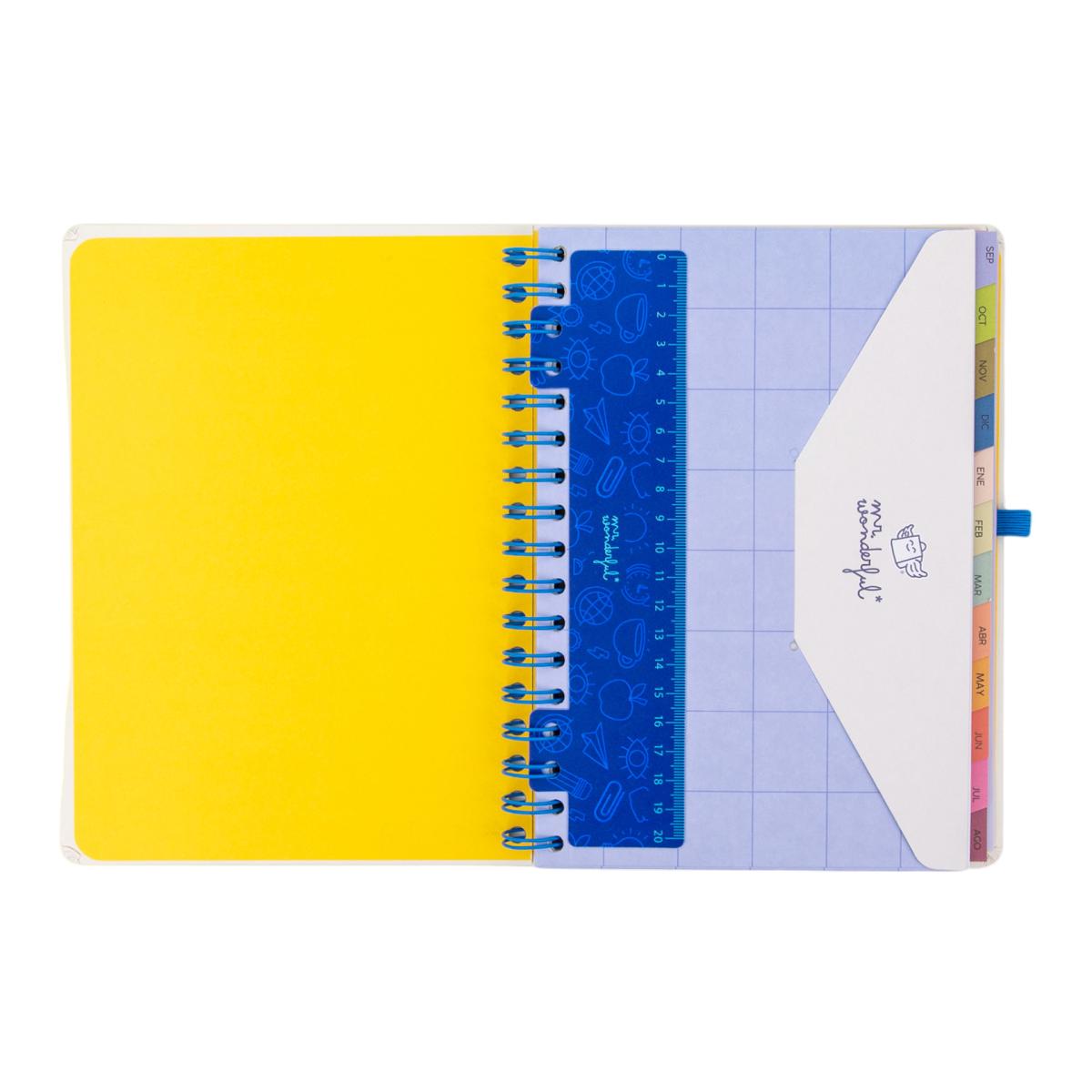 Agenda Escolar Mr. Wonderful 2026 2027 vista semanal. Ready 3
