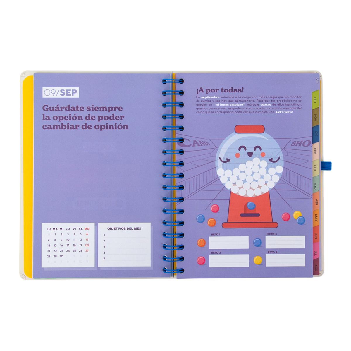 Agenda Escolar Mr. Wonderful 2026 2027 vista semanal. Ready 7