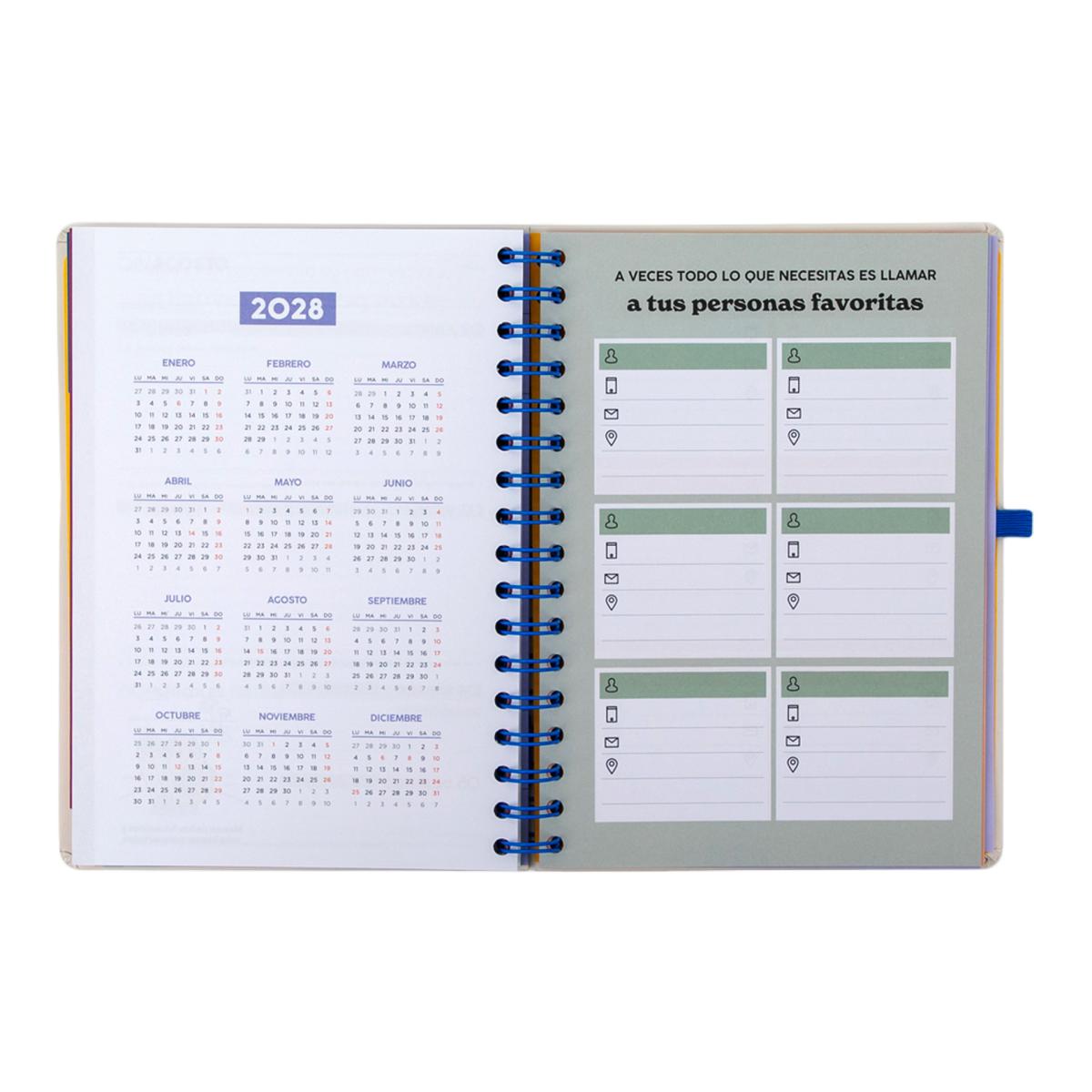 Agenda Escolar Mr. Wonderful 2026 2027 vista semanal. Ready 9