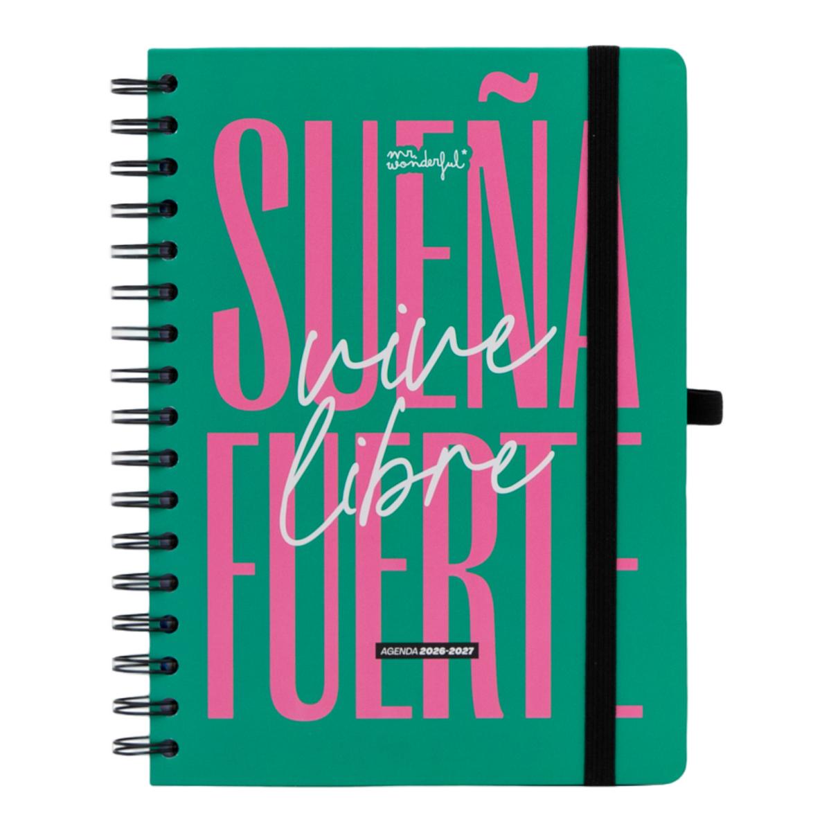 Imagen 0 de Agenda Escolar Mr. Wonderful 2026 2027, 18 meses, vista semanal. Sueña fuerte, vive libre