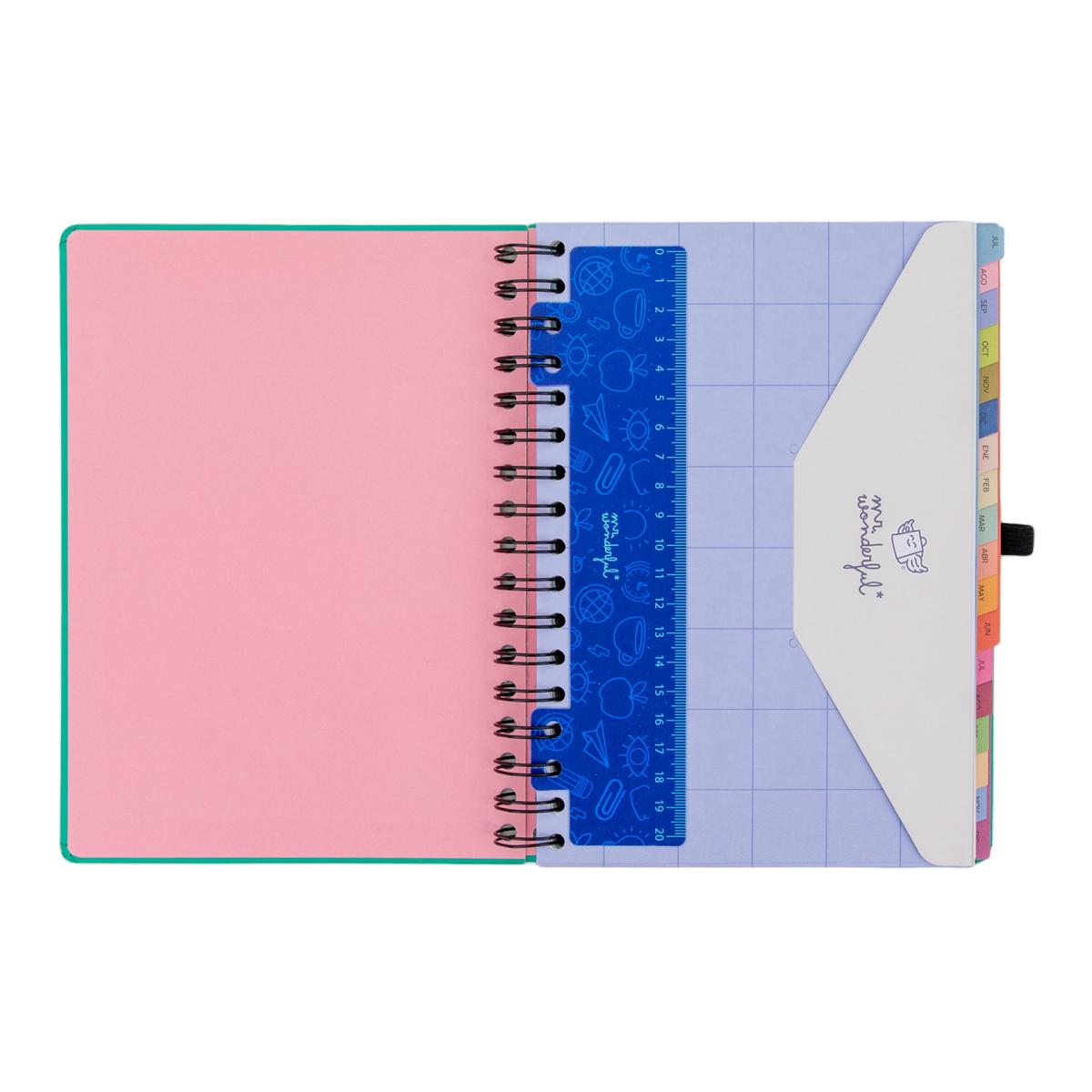 Agenda Escolar Mr. Wonderful 2026 2027, 18 meses, vista semanal. Sueña fuerte, vive libre 3