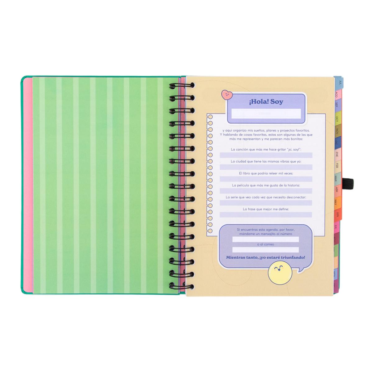 Agenda Escolar Mr. Wonderful 2026 2027, 18 meses, vista semanal. Sueña fuerte, vive libre 5