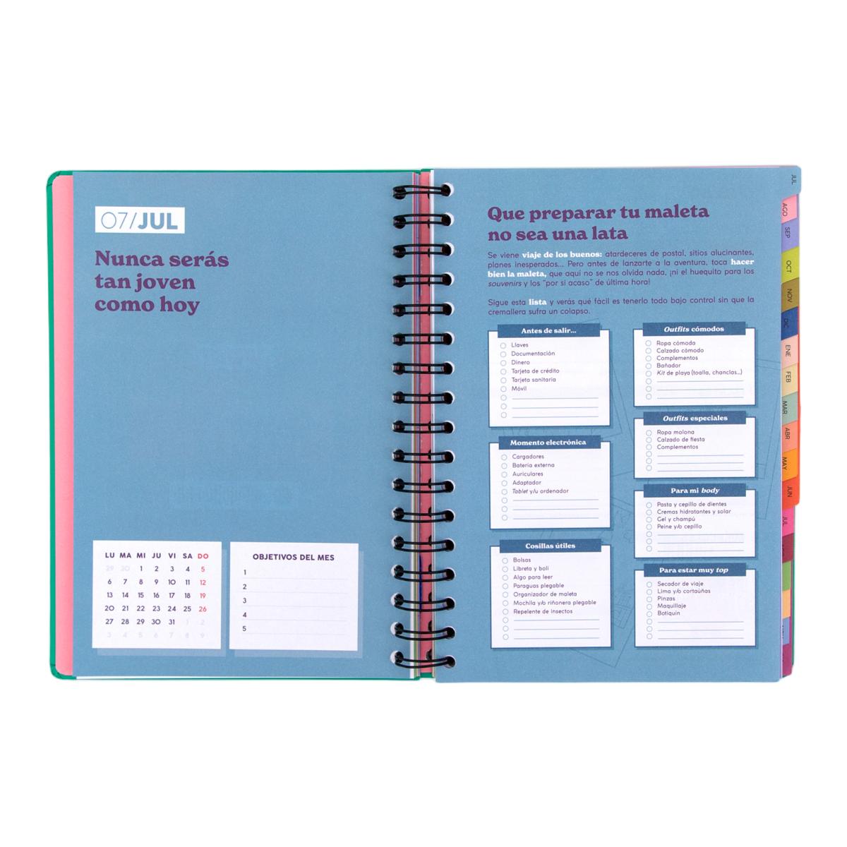 Agenda Escolar Mr. Wonderful 2026 2027, 18 meses, vista semanal. Sueña fuerte, vive libre 7