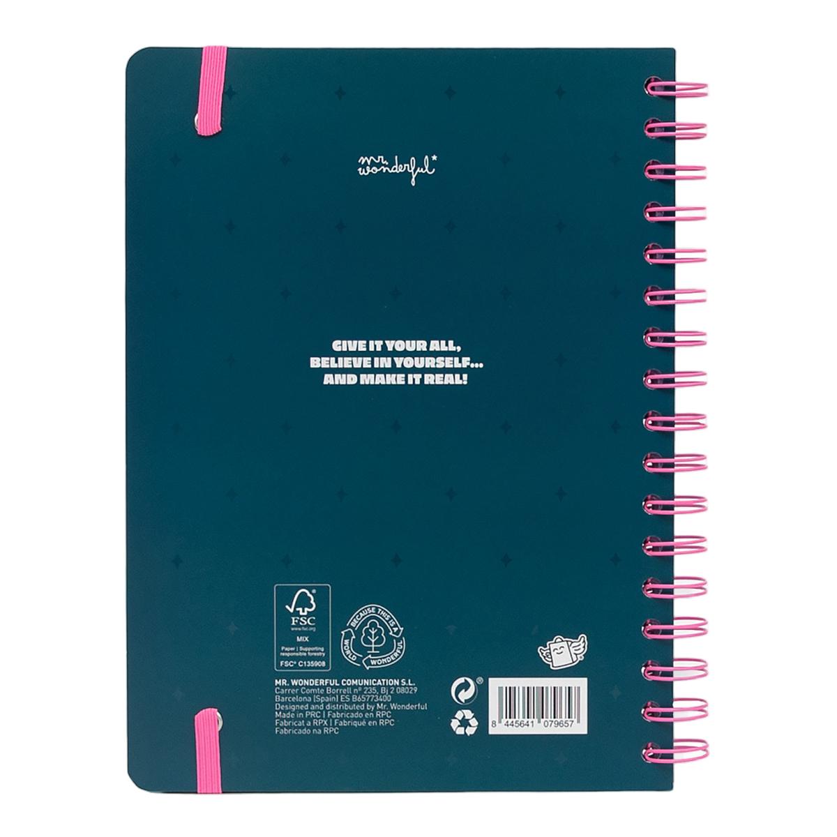Agenda Escolar Mr. Wonderful 2026 2027. Basic, vista semanal . To plan or not to plan 2