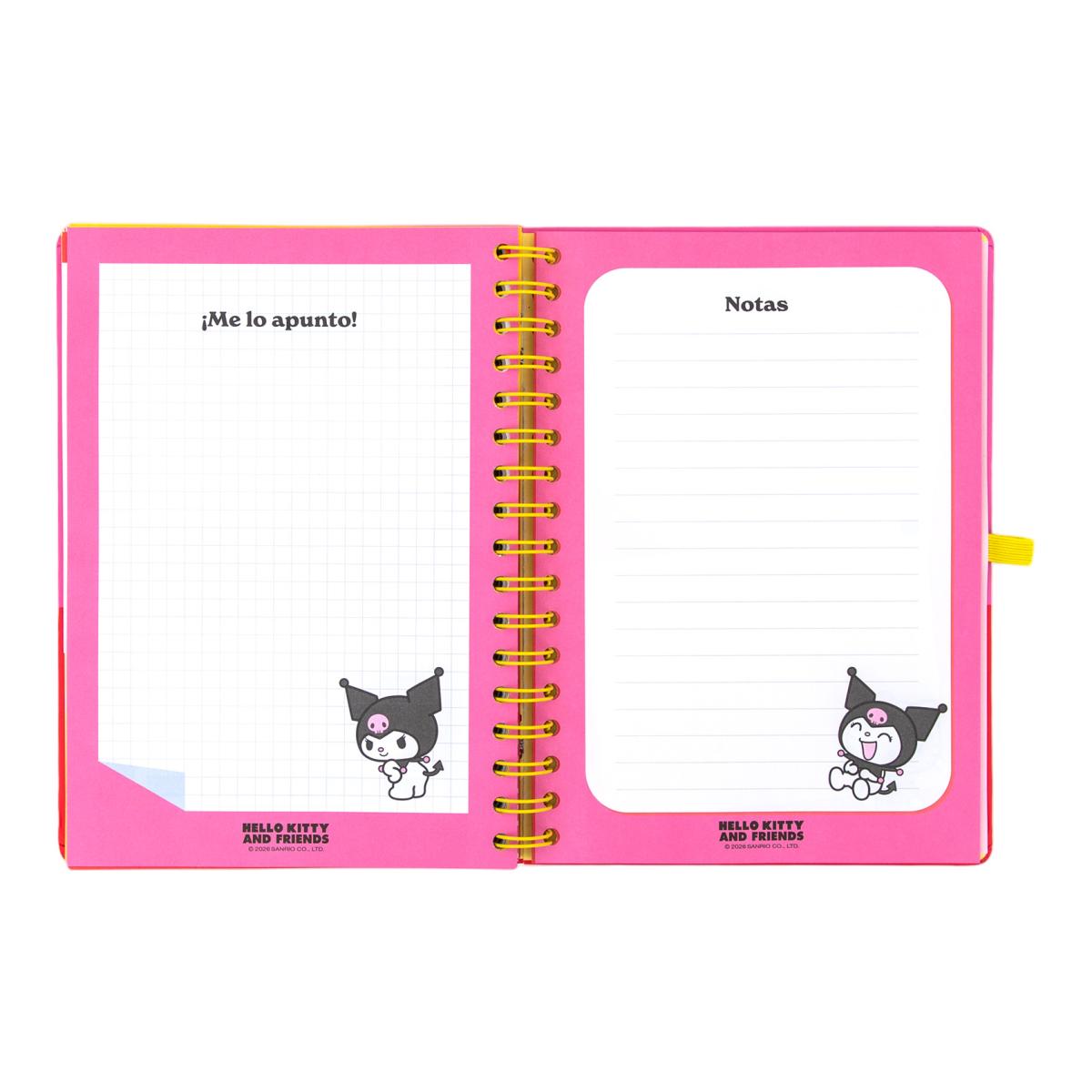 Agenda Escolar 2026 2027 Hello Kitty & Friends Mr. Wonderful, vista semanal. Somos el mejor equipo 10