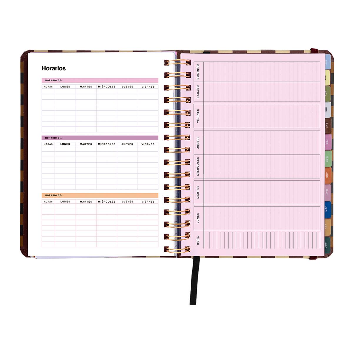 Agenda Escolar 11 Meses 2026-2027 168x220 mm Vista Semanal Universo UO Espanhol - Preto Multicolor-7