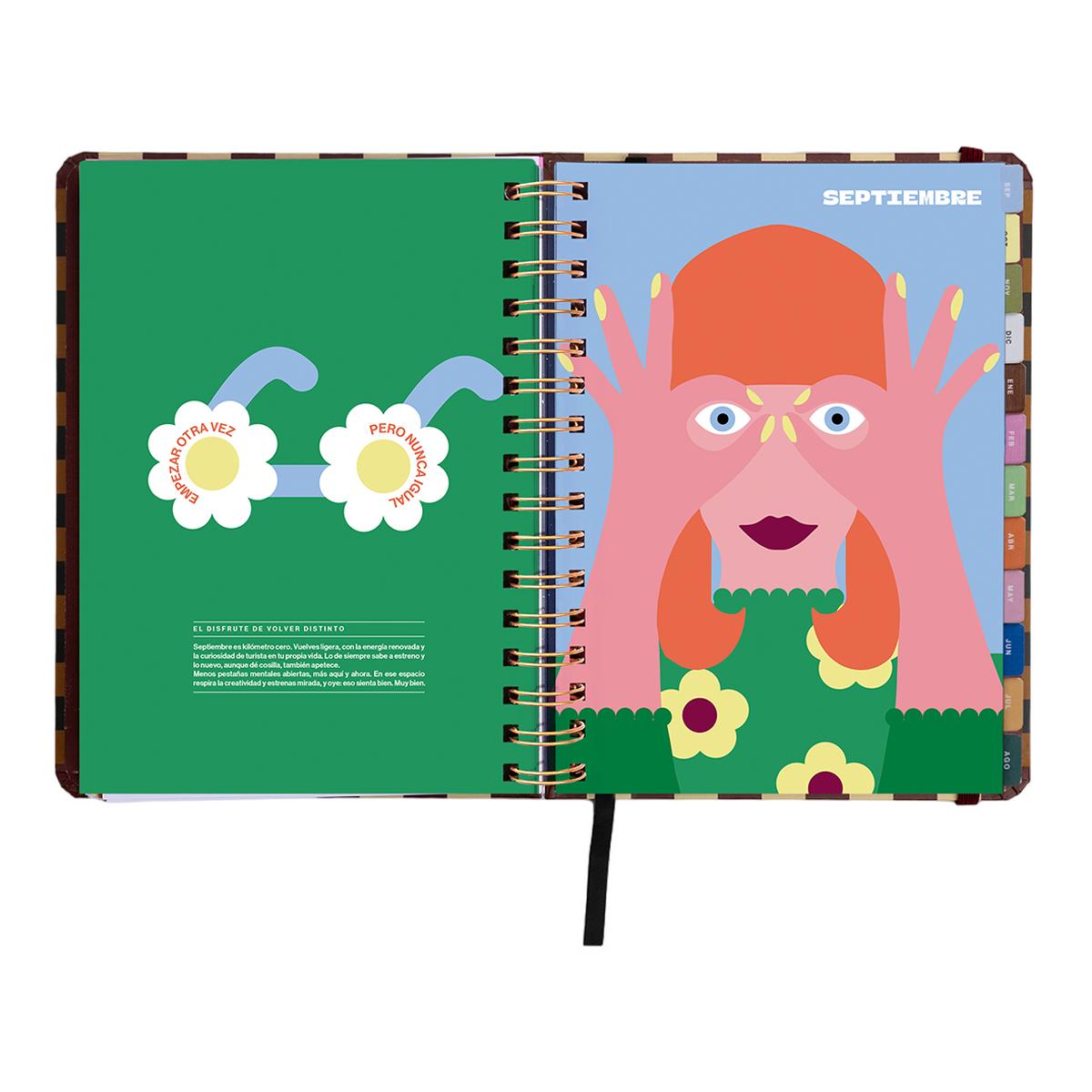 Agenda Escolar 11 Meses 2026-2027 168x220 mm Vista Semanal Universo UO Espanhol - Preto Multicolor-11