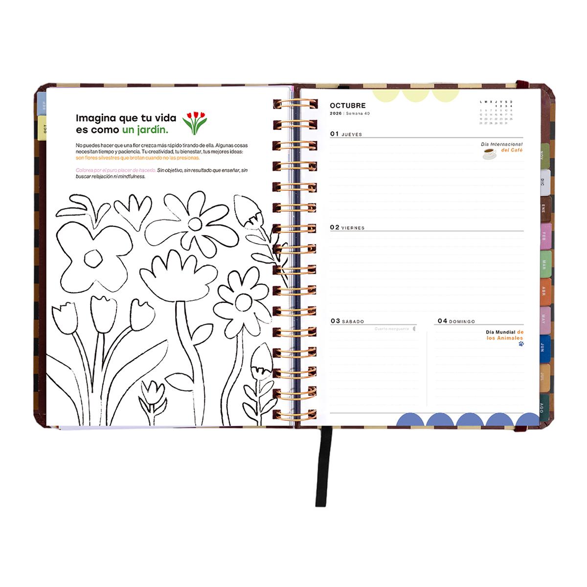 Agenda Escolar 11 Meses 2026-2027 168x220 mm Vista Semanal Universo UO Espanhol - Preto Multicolor-13