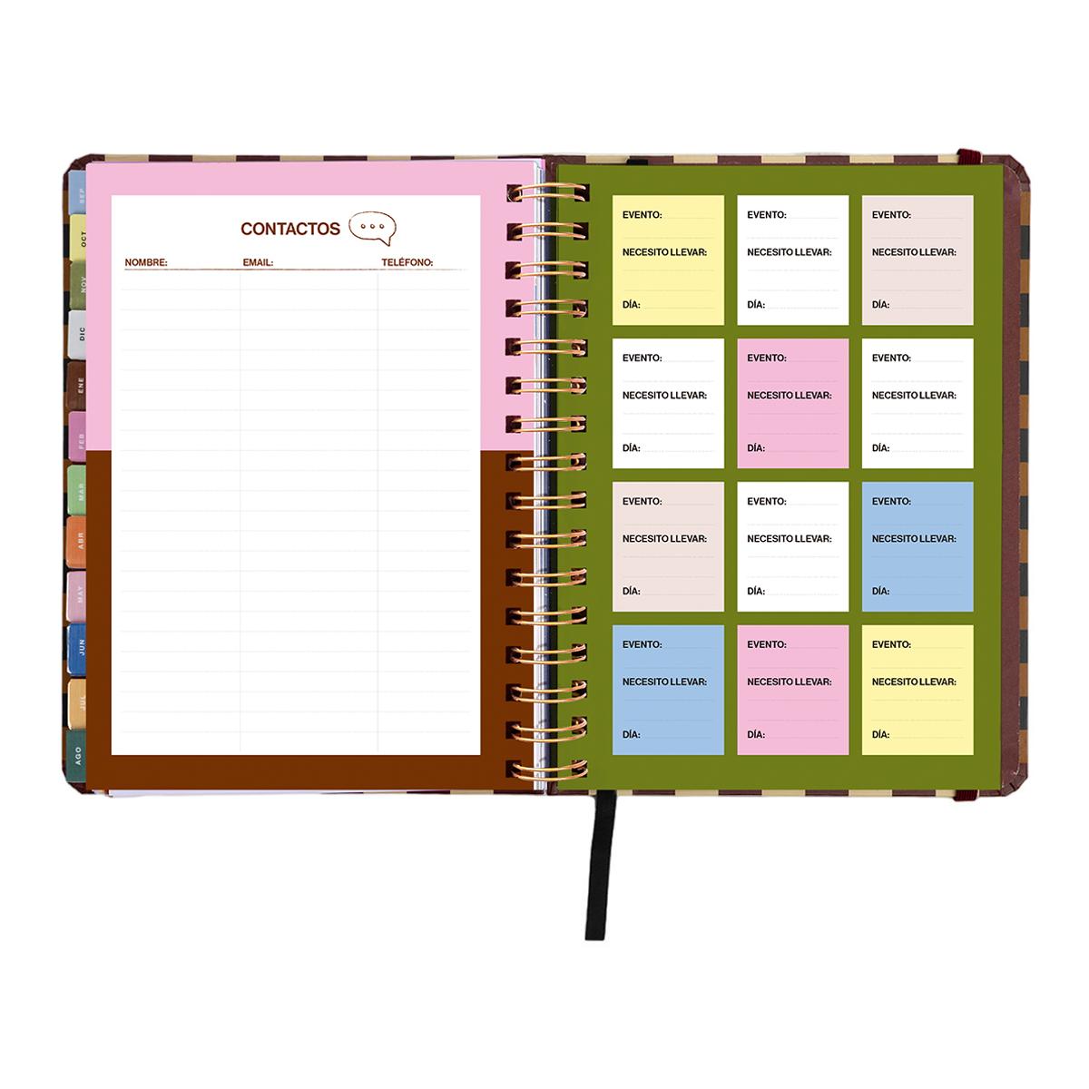 Agenda Escolar 11 Meses 2026-2027 168x220 mm Vista Semanal Universo UO Espanhol - Preto Multicolor-17