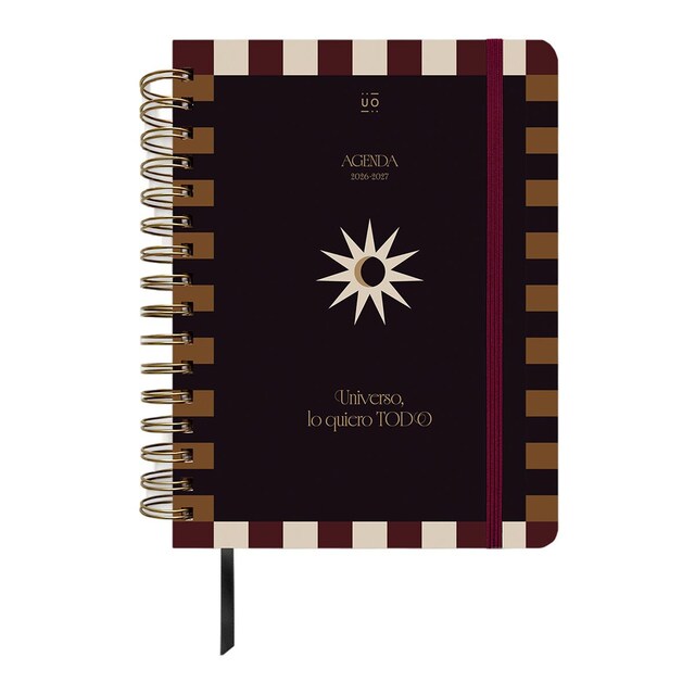 Agenda escolar 11 meses 2026-2027 168x220 mm 1 día por página Universo UO español