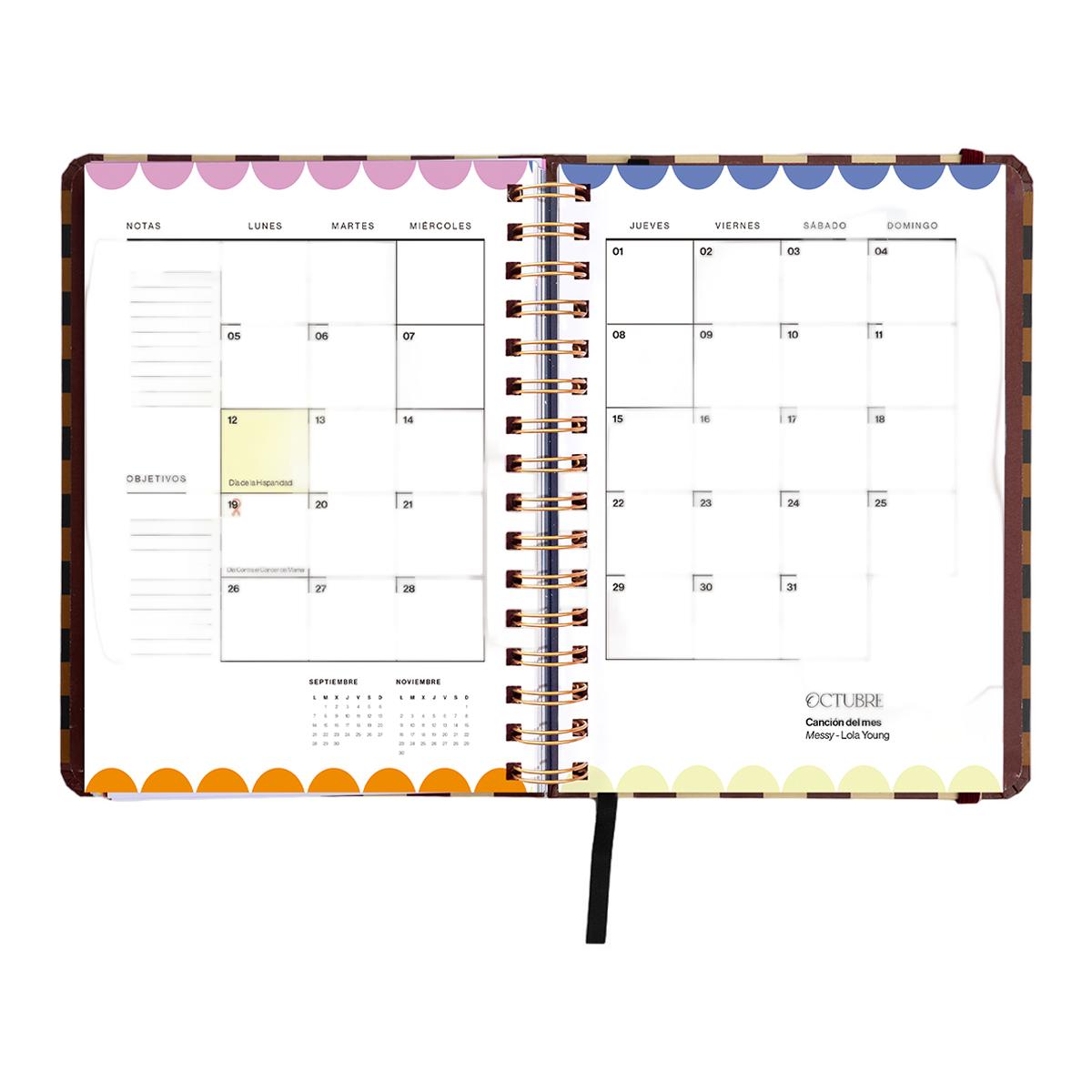 Agenda Escolar 11 Meses 2026-2027 168x220 mm 1 Dia por Página Universo UO Espanhol Multicolor-12