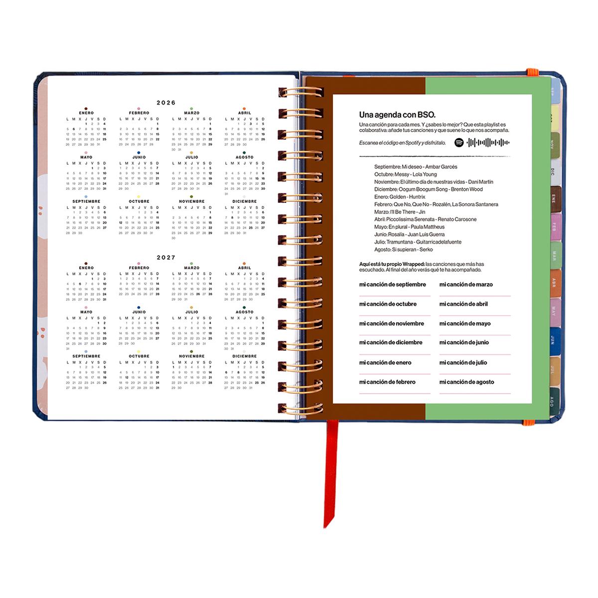 Agenda Escolar 11 Meses 2026-2027 168x220 mm Vista Semanal Kyoto UO Espanhol Multicolor-4
