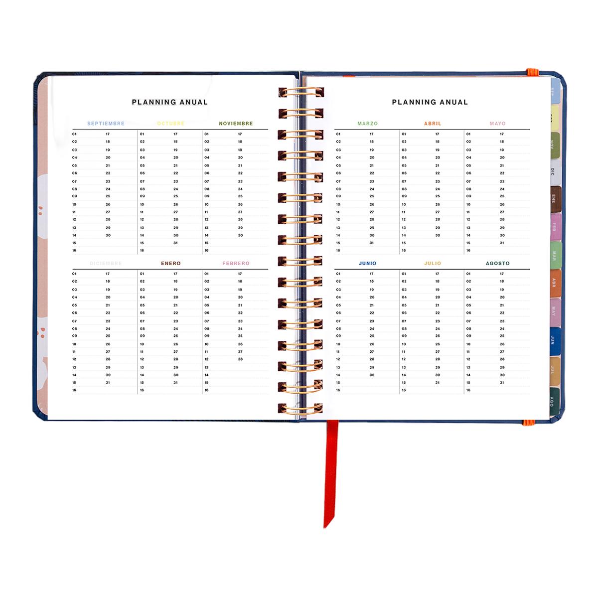 Agenda Escolar 11 Meses 2026-2027 168x220 mm Vista Semanal Kyoto UO Espanhol Multicolor-5