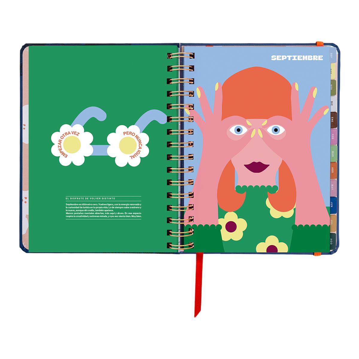 Agenda Escolar 11 Meses 2026-2027 168x220 mm Vista Semanal Kyoto UO Espanhol Multicolor-11