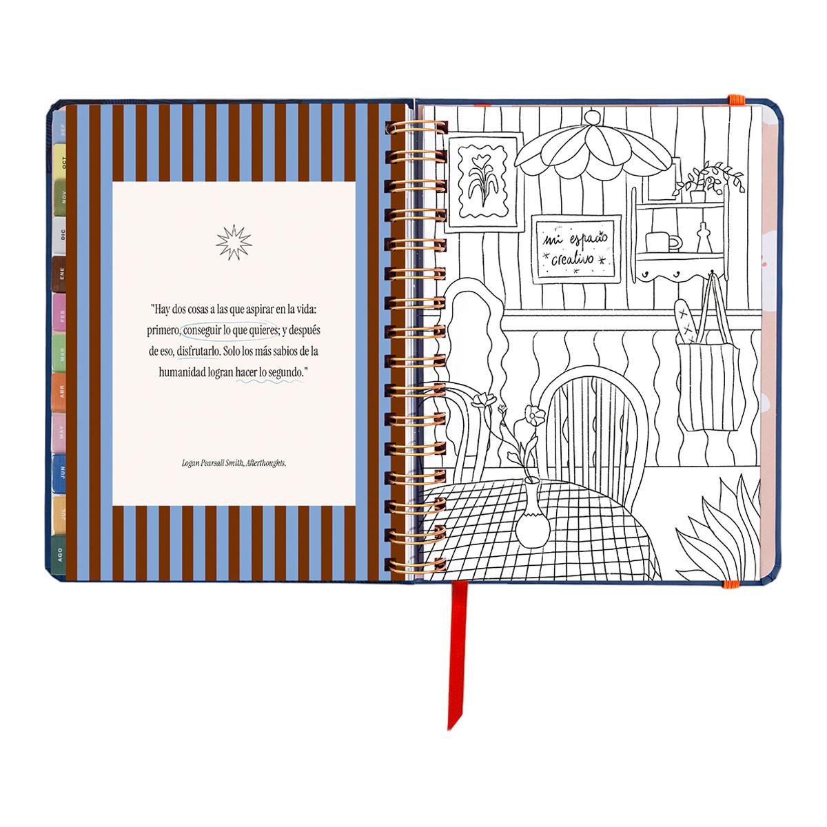 Agenda Escolar 11 Meses 2026-2027 168x220 mm Vista Semanal Kyoto UO Espanhol Multicolor-14