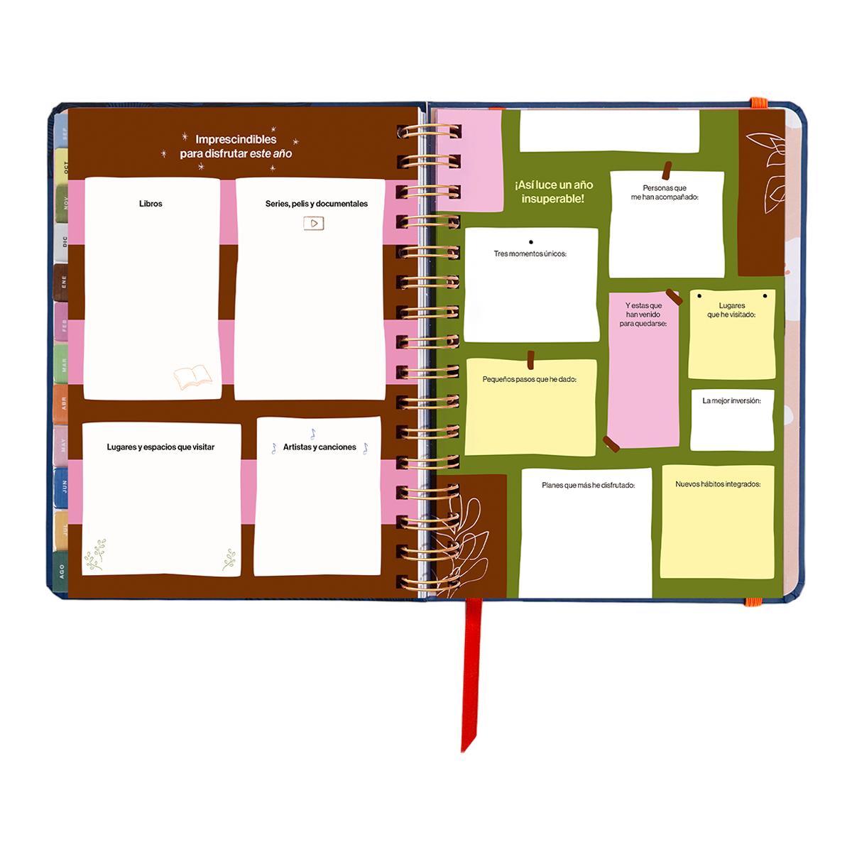 Agenda Escolar 11 Meses 2026-2027 168x220 mm Vista Semanal Kyoto UO Espanhol Multicolor-16