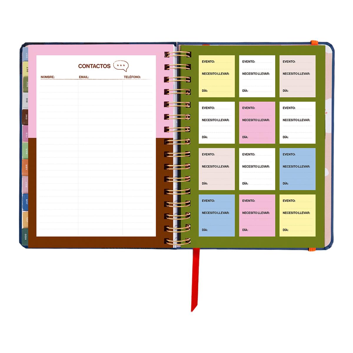 Agenda Escolar 11 Meses 2026-2027 168x220 mm Vista Semanal Kyoto UO Espanhol Multicolor-17