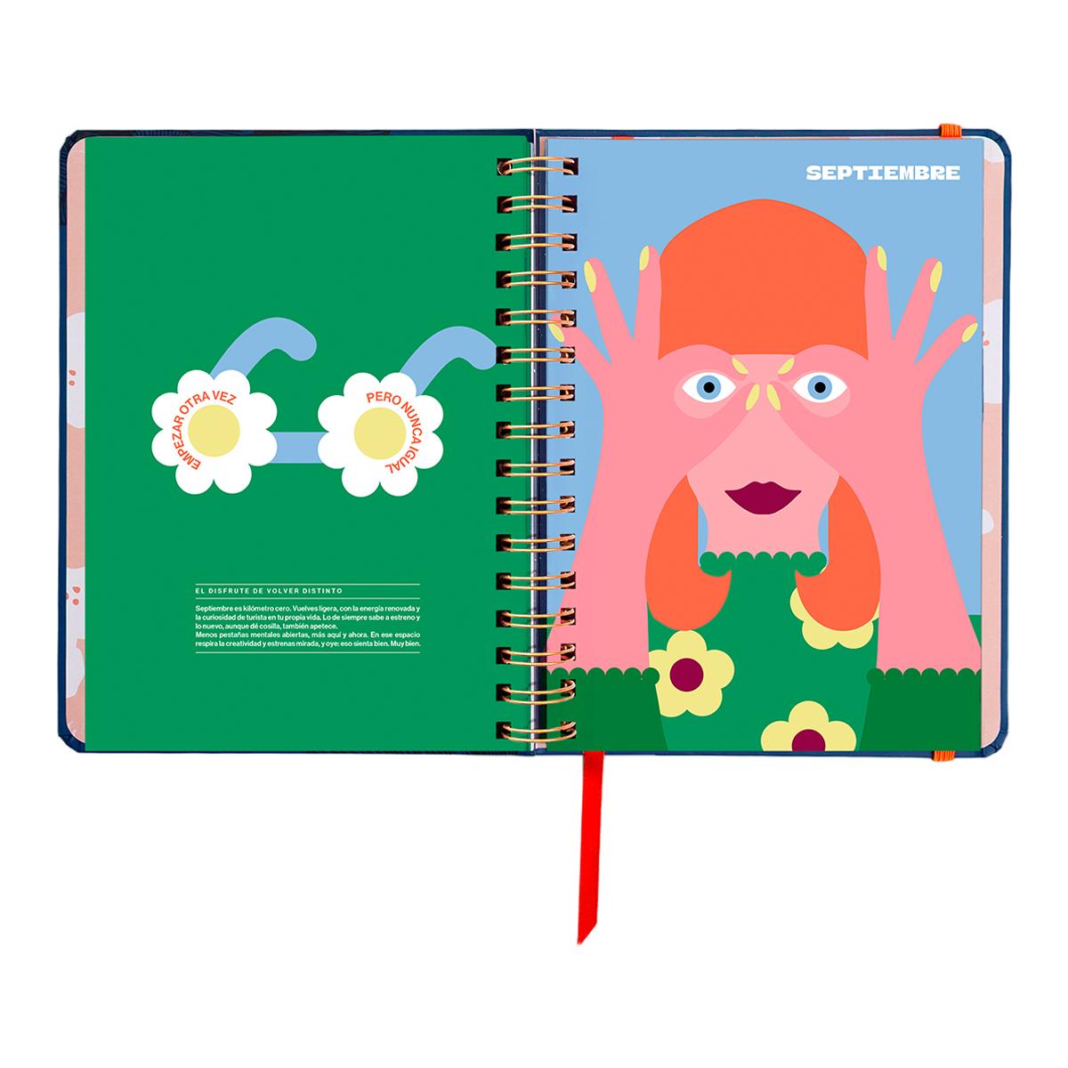 Agenda Escolar 11 Meses 2026-2027 168x220 mm 1 Dia por Página Kyoto UO Espanhol Multicolor-11