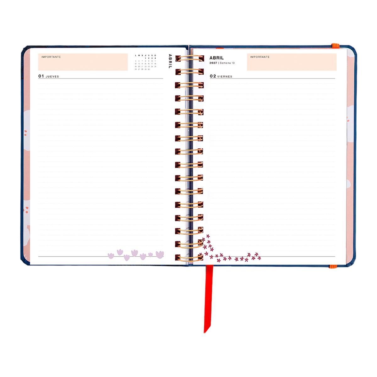 Agenda Escolar 11 Meses 2026-2027 168x220 mm 1 Dia por Página Kyoto UO Espanhol Multicolor-13