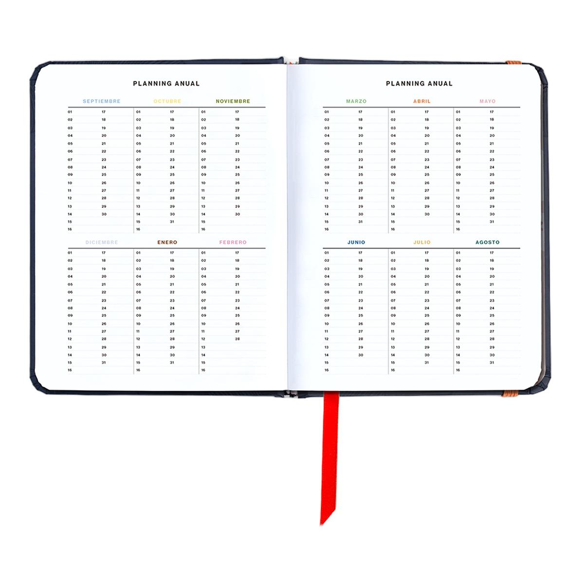 Agenda Escolar 11 Meses 2026-2027 128x154 mm Mini Vista Semana Kyoto UO Espanhol Multicolor-6