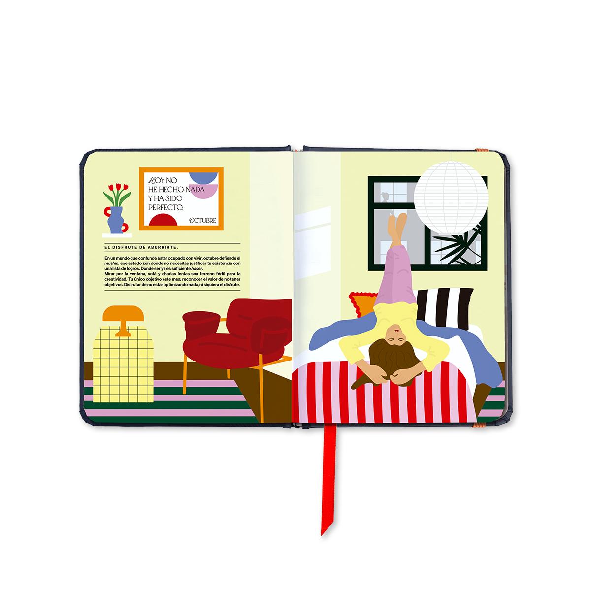 Agenda Escolar 11 Meses 2026-2027 128x154 mm Mini Vista Semana Kyoto UO Espanhol Multicolor-12