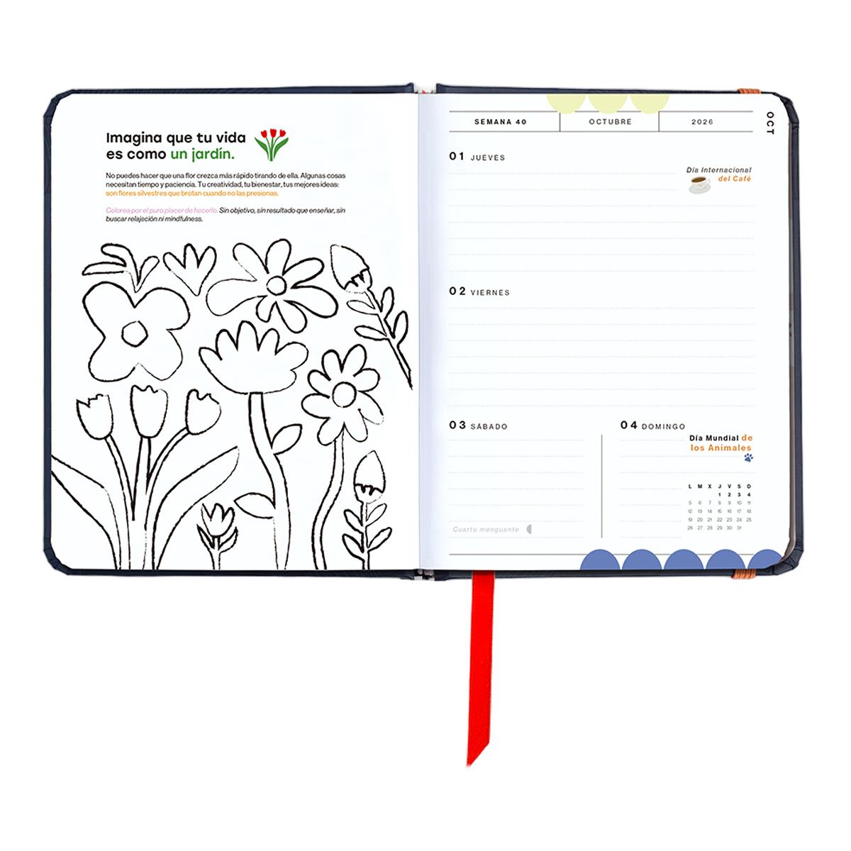 Agenda Escolar 11 Meses 2026-2027 128x154 mm Mini Vista Semana Kyoto UO Espanhol Multicolor-14