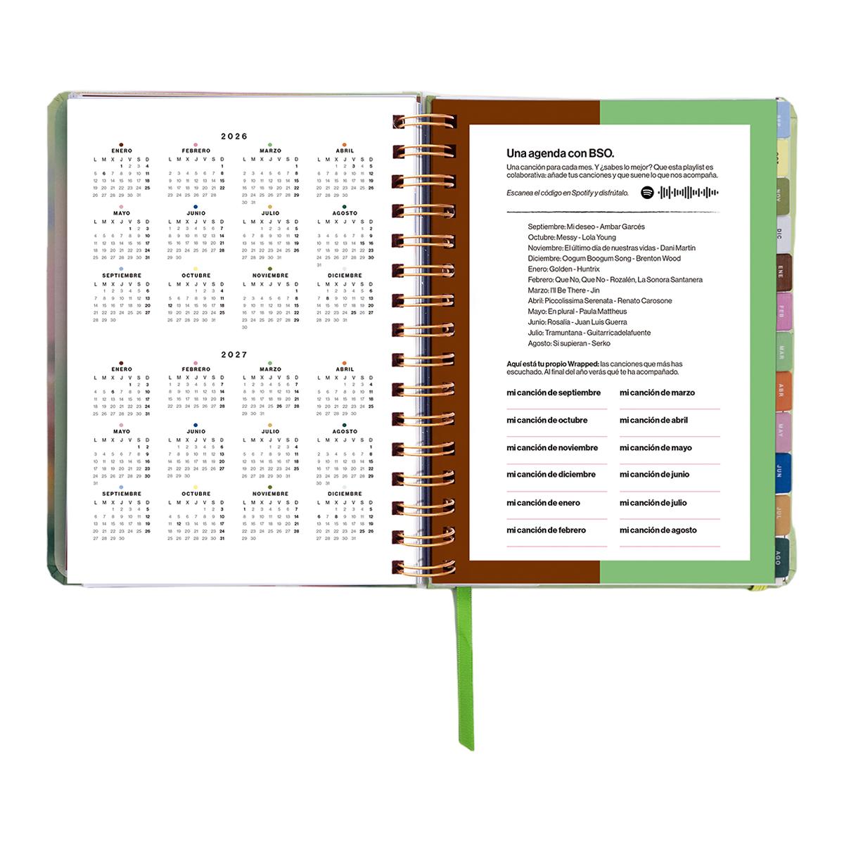 Agenda Escolar 11 Meses 2026-2027 168x220 mm Vista Semana Bloom UO Espanhol Multicolor-4
