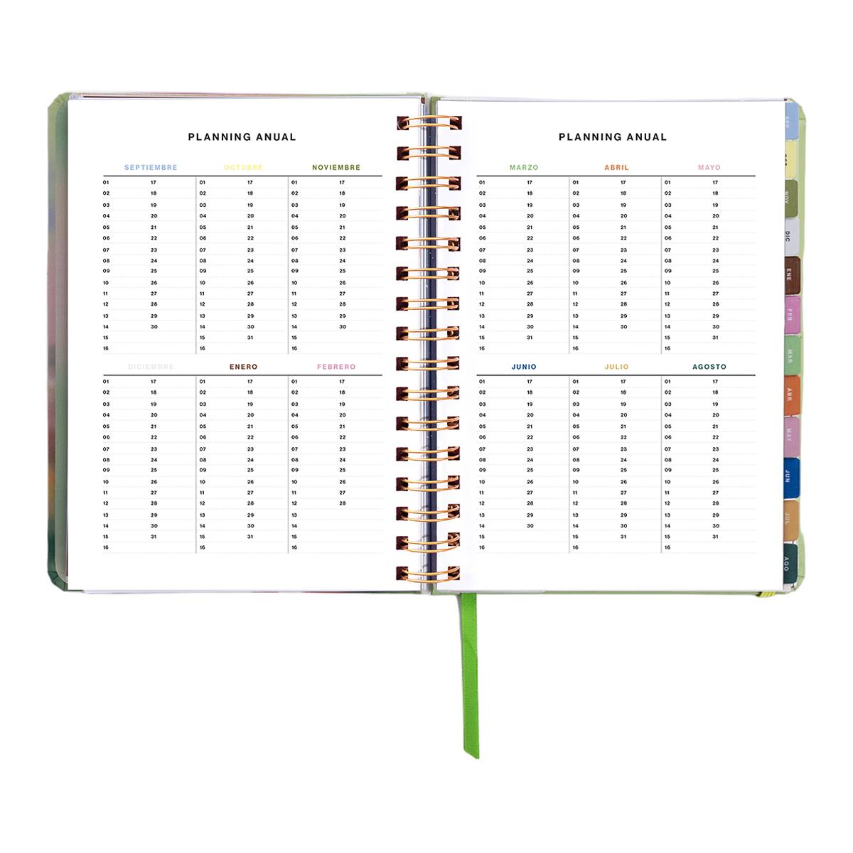 Agenda Escolar 11 Meses 2026-2027 168x220 mm Vista Semana Bloom UO Espanhol Multicolor-5