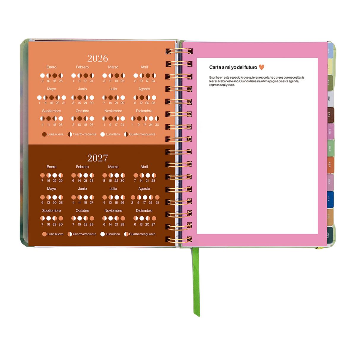 Agenda Escolar 11 Meses 2026-2027 168x220 mm Vista Semana Bloom UO Espanhol Multicolor-6