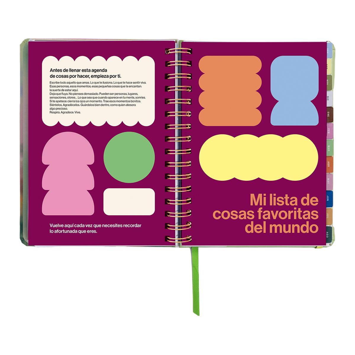 Agenda Escolar 11 Meses 2026-2027 168x220 mm Vista Semana Bloom UO Espanhol Multicolor-9