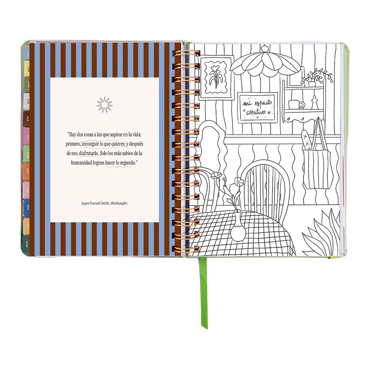 Agenda Escolar 11 Meses 2026-2027 168x220 mm Vista Semana Bloom UO Espanhol Multicolor-14