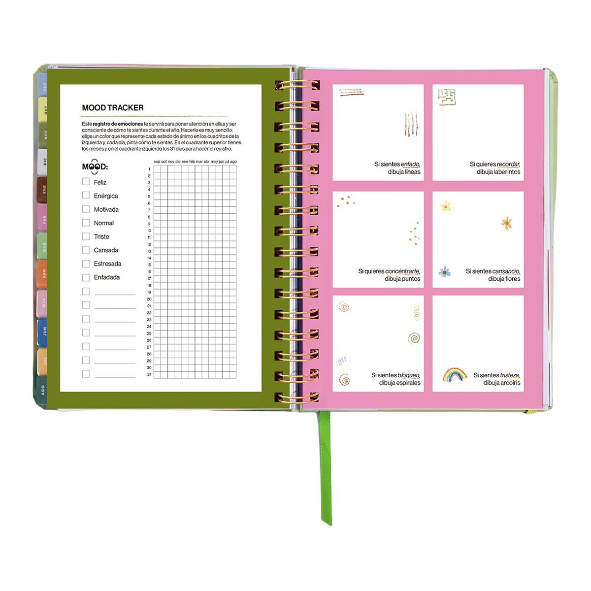 Agenda Escolar 11 Meses 2026-2027 168x220 mm Vista Semana Bloom UO Espanhol Multicolor-15