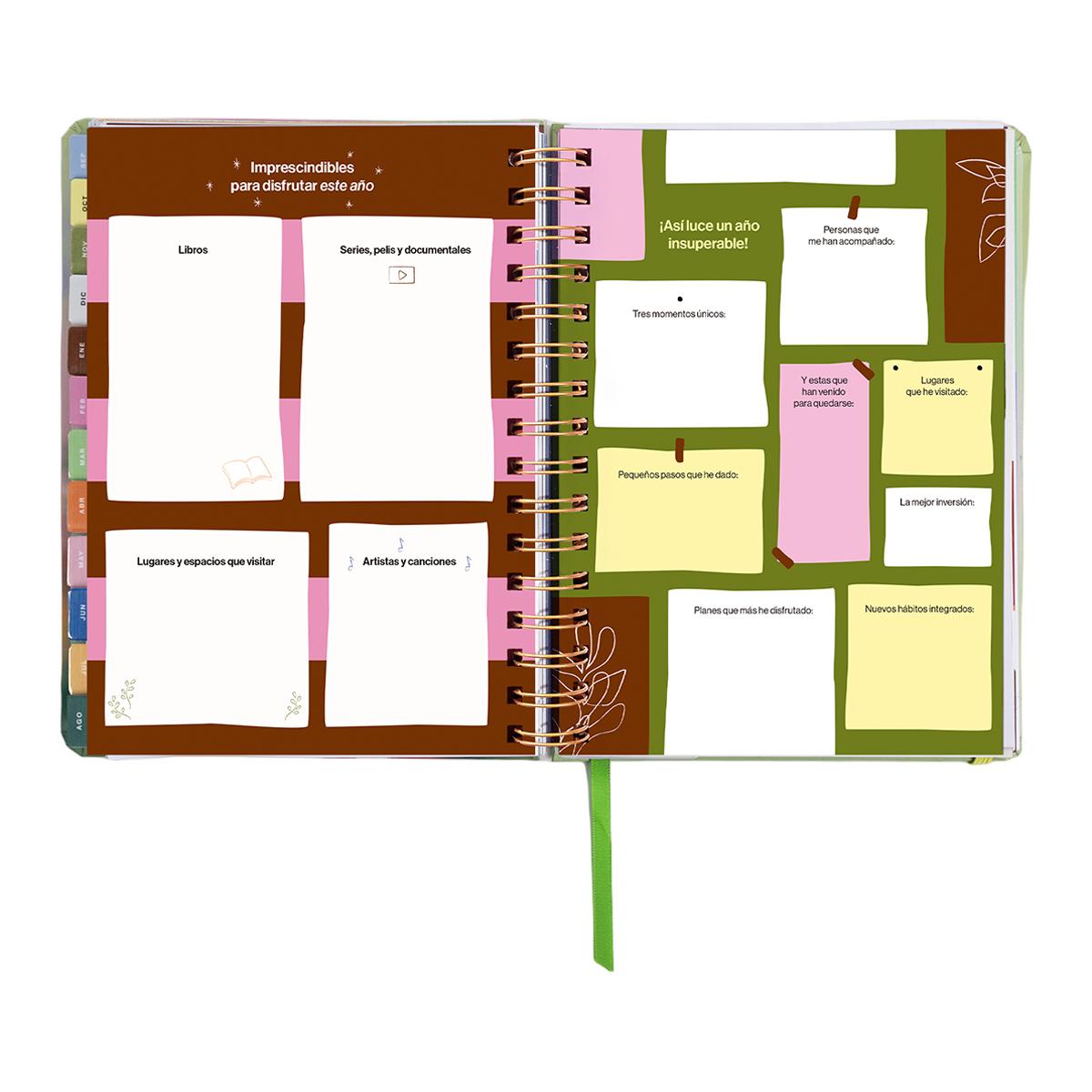 Agenda Escolar 11 Meses 2026-2027 168x220 mm Vista Semana Bloom UO Espanhol Multicolor-16