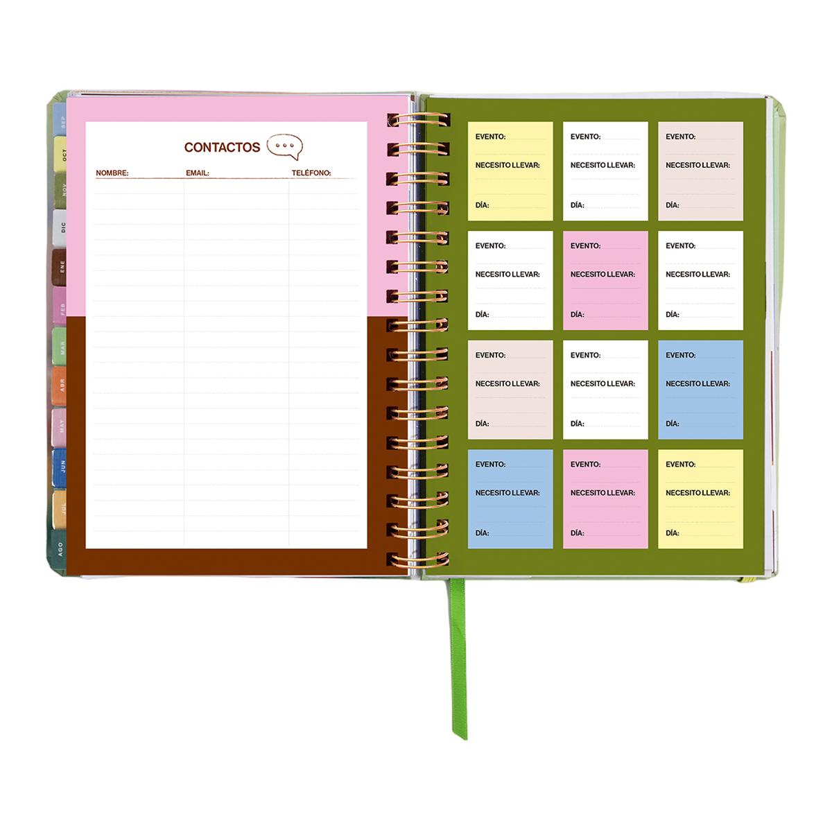 Agenda Escolar 11 Meses 2026-2027 168x220 mm Vista Semana Bloom UO Espanhol Multicolor-17