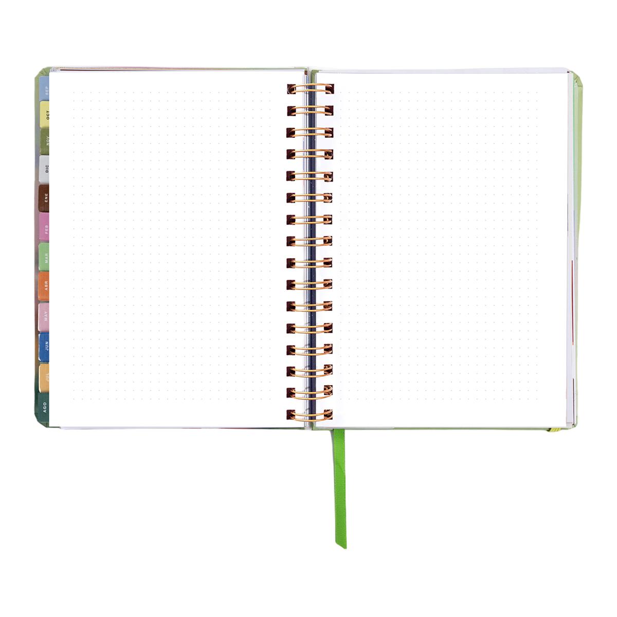 Agenda Escolar 11 Meses 2026-2027 168x220 mm Vista Semana Bloom UO Espanhol Multicolor-18