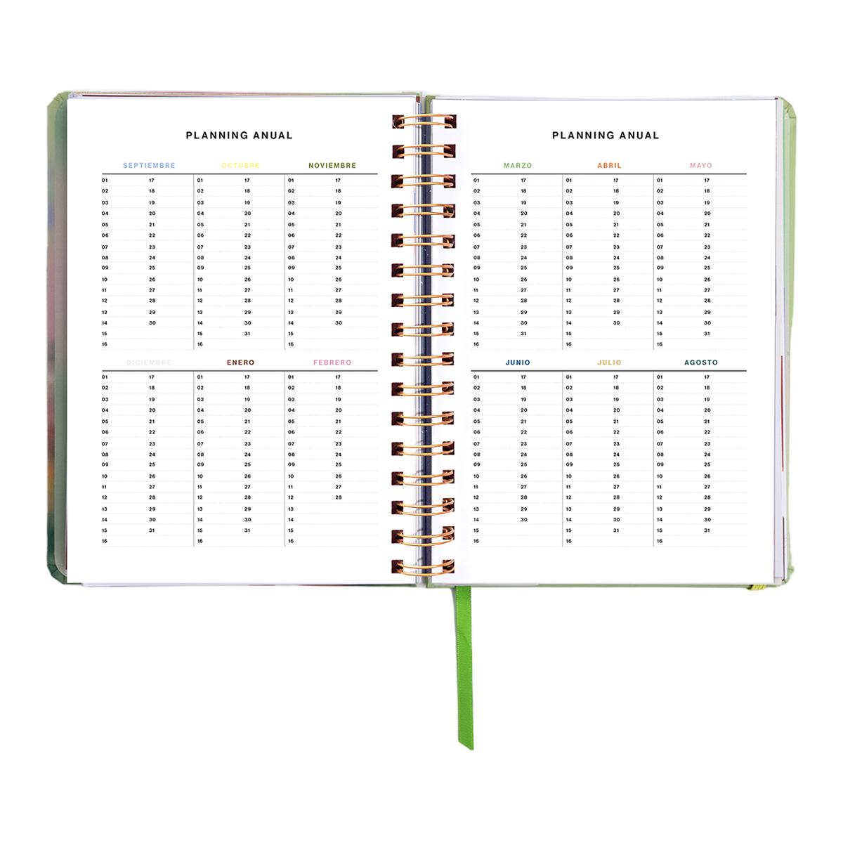 Agenda Escolar 11 Meses 2026-2027 168x220 mm 1 Dia por Página Bloom UO Espanhol Multicolor-5