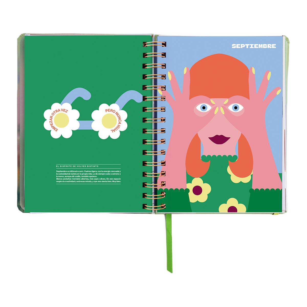 Agenda Escolar 11 Meses 2026-2027 168x220 mm 1 Dia por Página Bloom UO Espanhol Multicolor-11