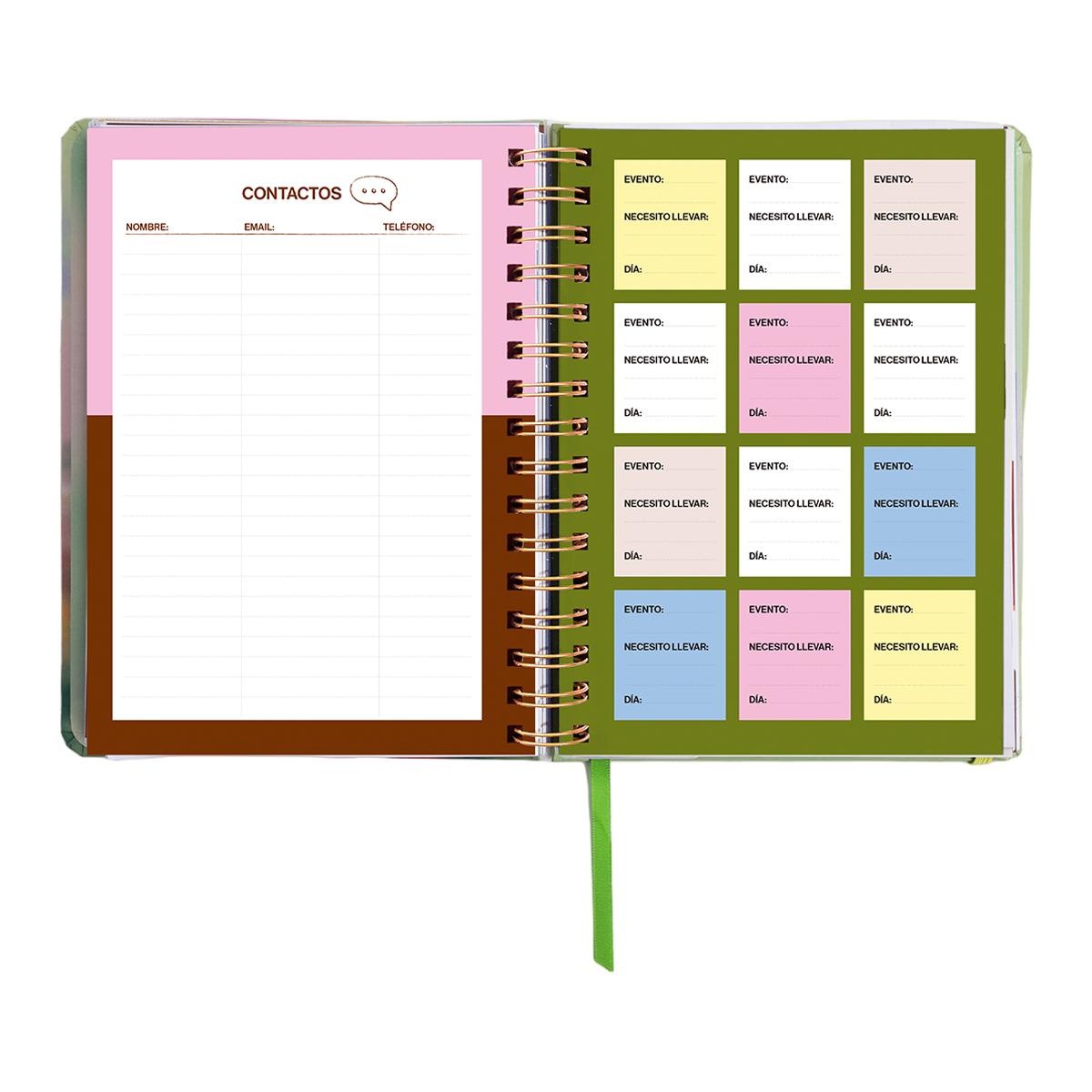 Agenda Escolar 11 Meses 2026-2027 168x220 mm 1 Dia por Página Bloom UO Espanhol Multicolor-17