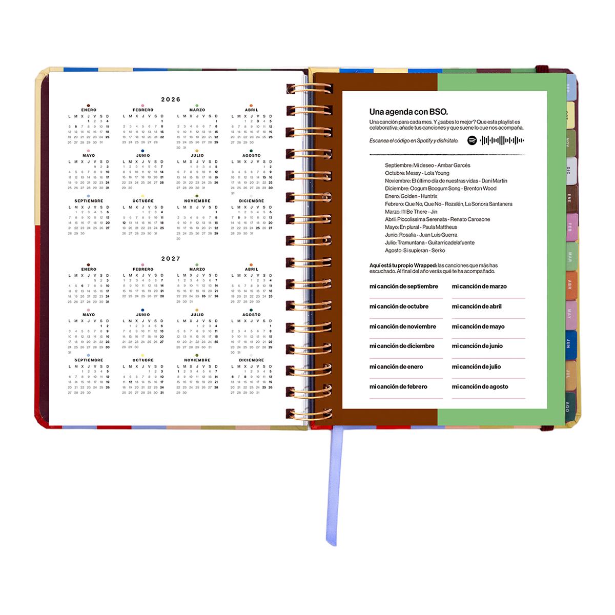 Agenda Escolar 11 Meses 2026-2027 168x220 mm Vista Semanal Copenhague UO Espanhol Multicolor-4