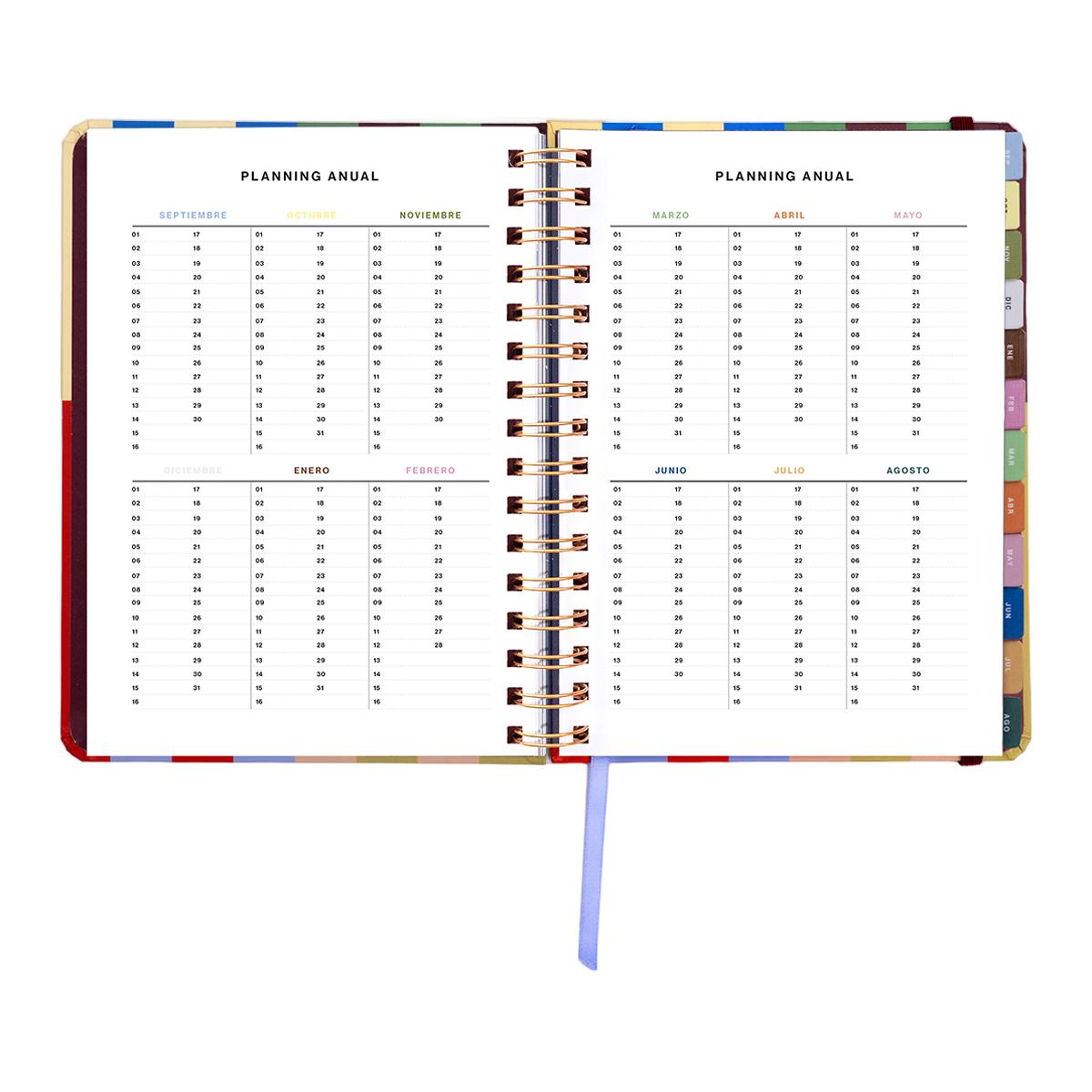 Agenda Escolar 11 Meses 2026-2027 168x220 mm Vista Semanal Copenhague UO Espanhol Multicolor-5